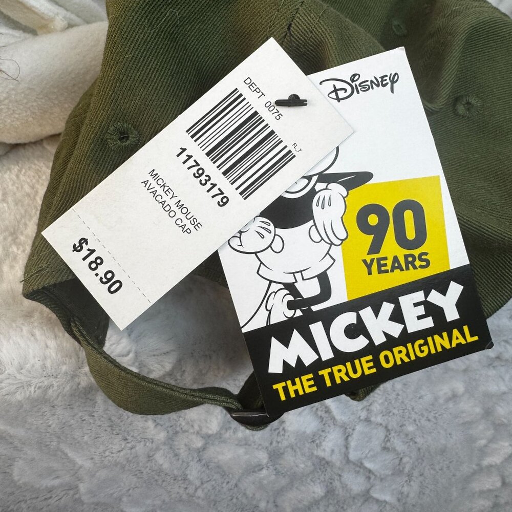 Disney Mickey Mouse 90th Anniversary BoxLunch Exclusive Green Avocado Cap New - Picture 6 of 9